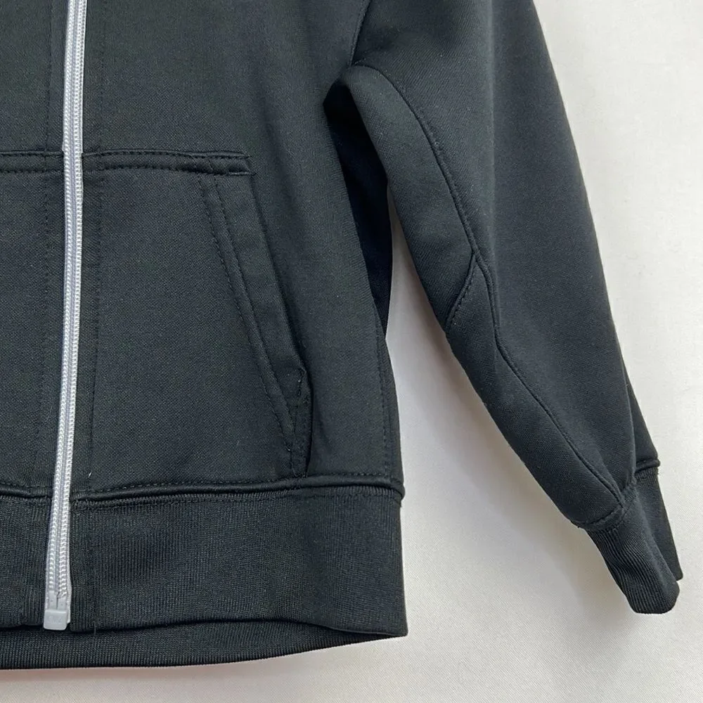 Nike Therma-fit black hooded full zip sweatshirt fleece lined EUC 2T